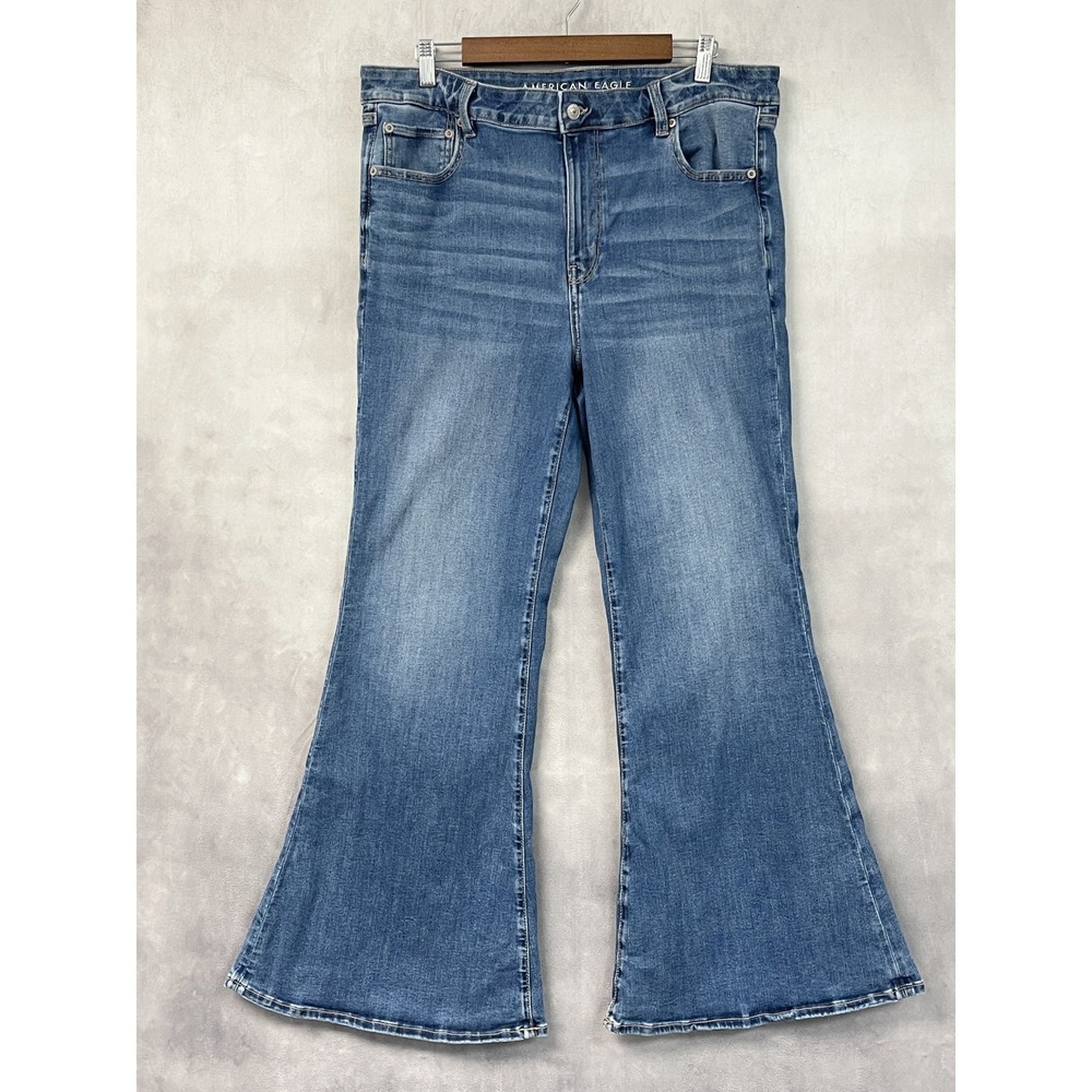 American Eagle Festival Flare Jeans Womens 18 Regular Next Level Stretch Western